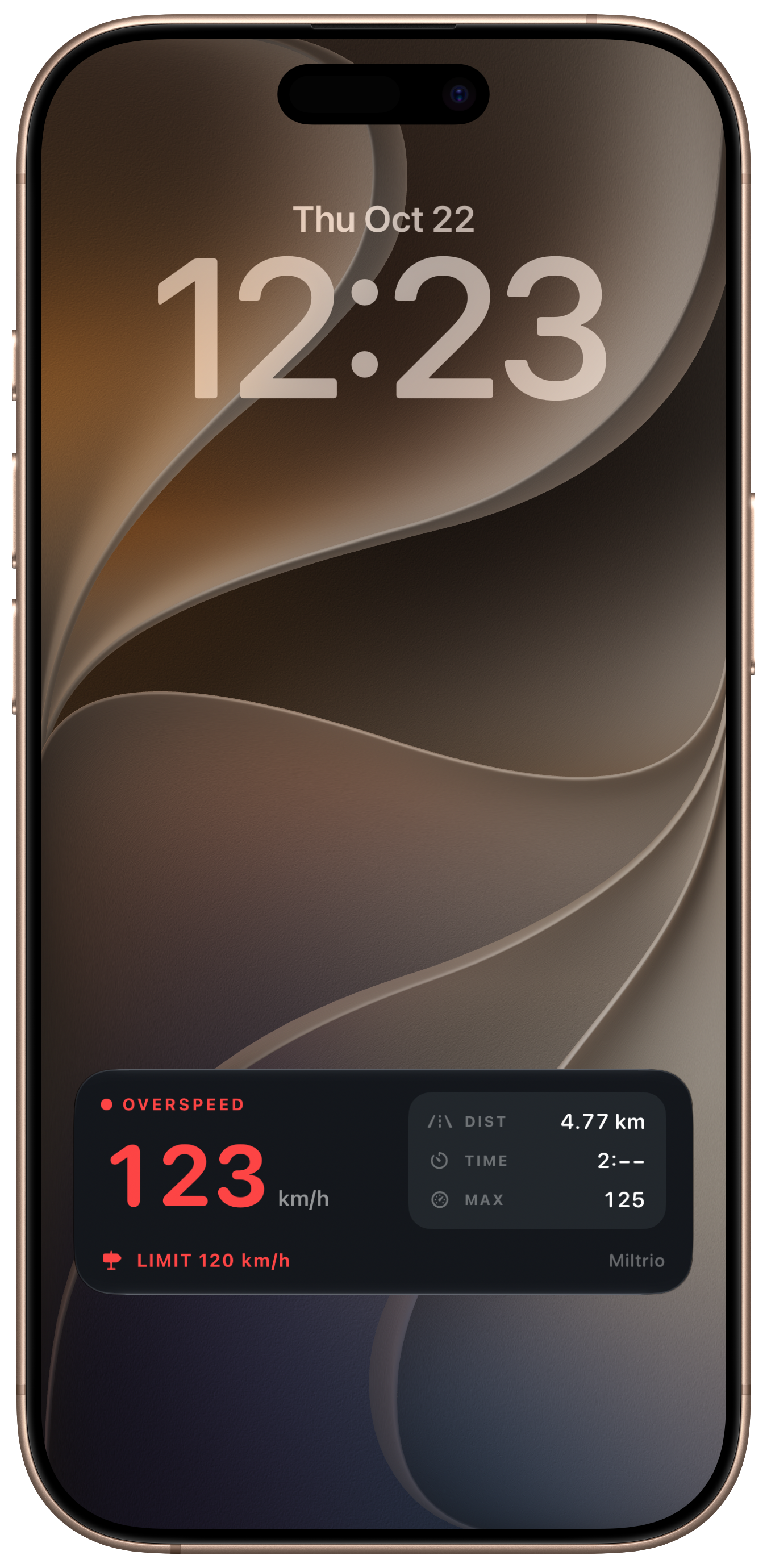 Miltrio Live Activity on iPhone lock screen